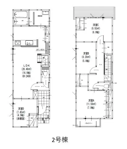 福岡市早良区次郎丸4丁目 新築戸建 間取り図