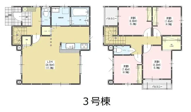 福岡市早良区内野5丁目 新築戸建 間取り図