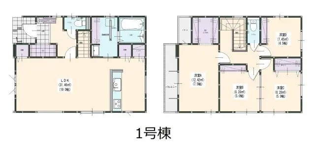 糟屋郡宇美町平和2丁目 新築戸建 間取り図