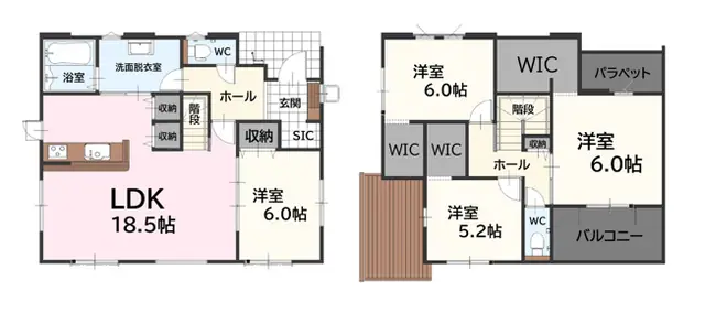 糟屋郡新宮町湊 新築戸建 間取り図