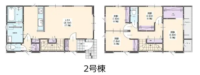 春日市松ヶ丘6丁目 新築戸建 間取り図