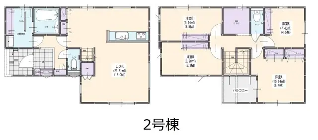 春日市一の谷1丁目 新築戸建 間取り図