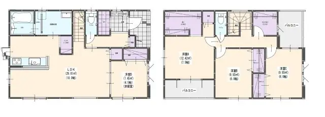 太宰府市青山4丁目 新築戸建 間取り図