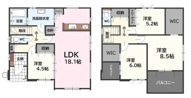 宗像市原町 新築戸建 間取り図