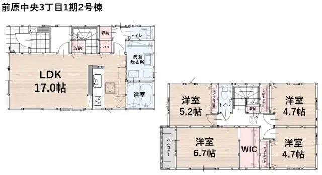 糸島市前原中央3丁目 新築戸建 間取り図