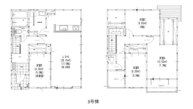 糸島市前原駅南1丁目 新築戸建 間取り図