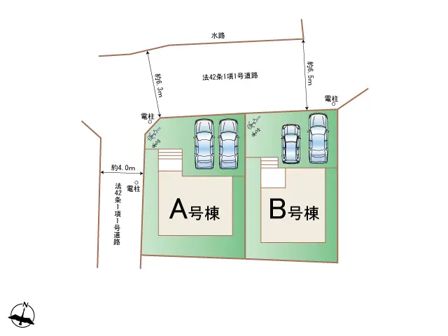 福岡市南区老司3丁目 新築戸建（全2棟） 間取り図