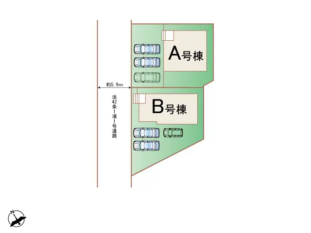 福岡市南区柏原6丁目 新築戸建（全2棟） 間取り図