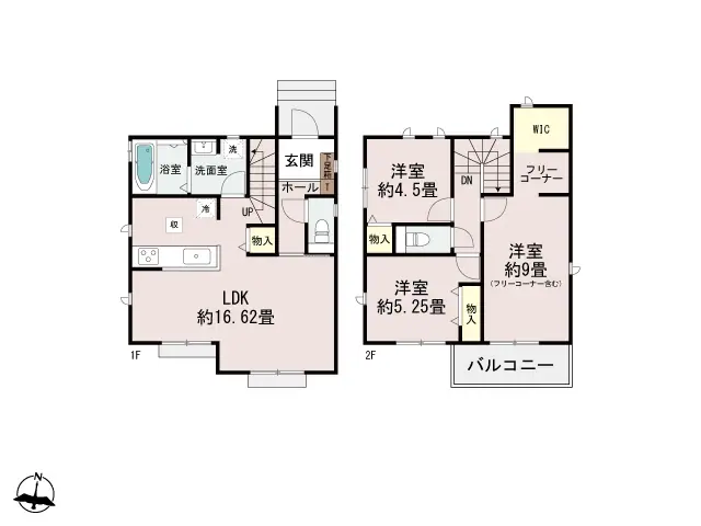 福岡市早良区飯倉4丁目 新築戸建（全2棟） 間取り図