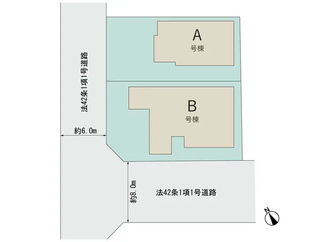 古賀市日吉2丁目 新築戸建（全2棟） 間取り図