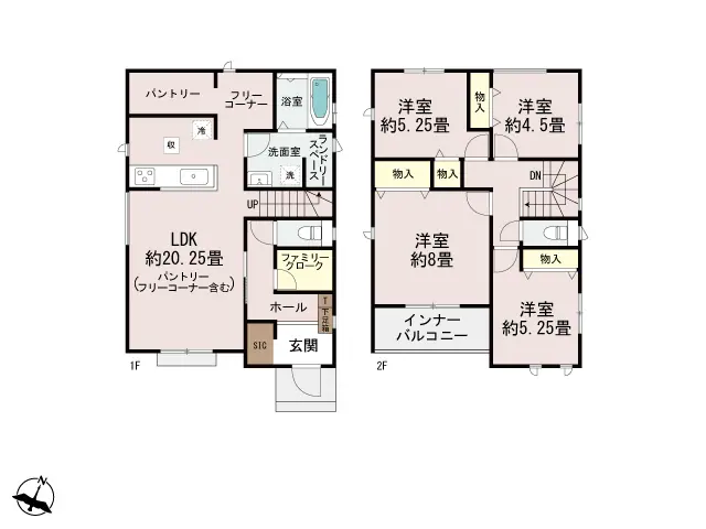 春日市小倉5丁目 新築戸建（全7棟） 間取り図