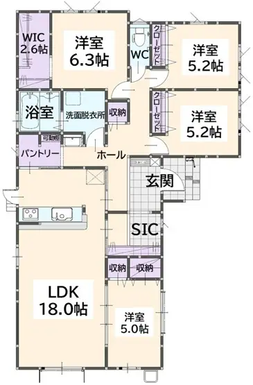 久留米市宮ノ陣5丁目 新築戸建 間取り図