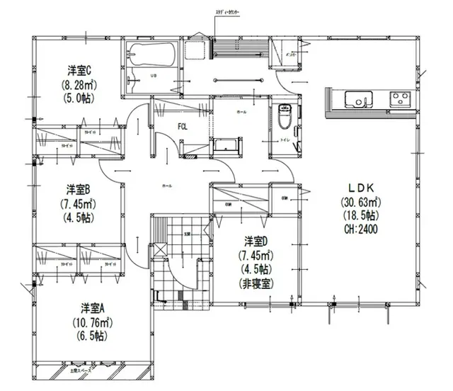 糟屋郡志免町桜丘5丁目 新築戸建 間取り図