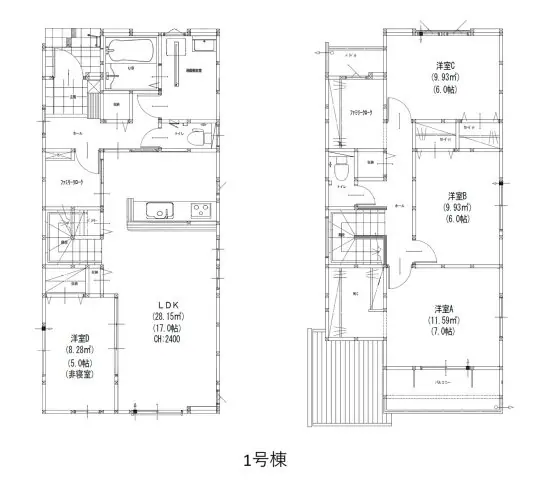 筑紫野市紫3丁目 新築戸建 間取り図