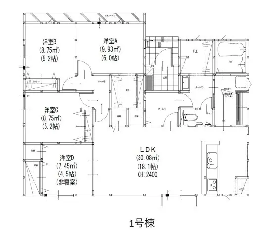 糸島市篠原西3丁目 新築戸建 間取り図