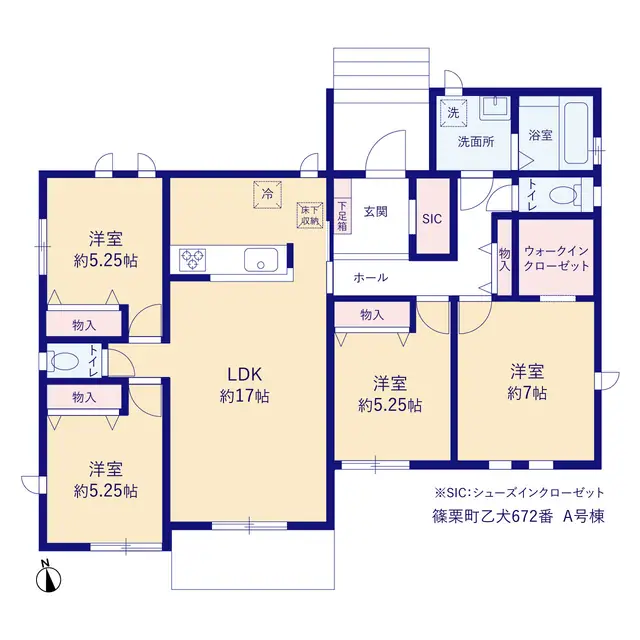 糟屋郡篠栗町乙犬字浦田 新築戸建 間取り図