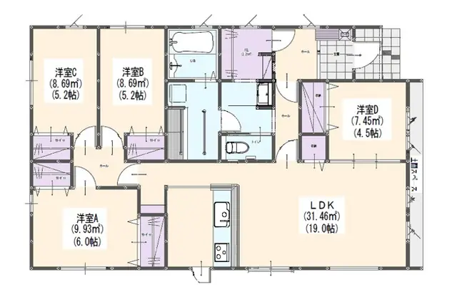 糟屋郡篠栗町和田4丁目 新築戸建 間取り図