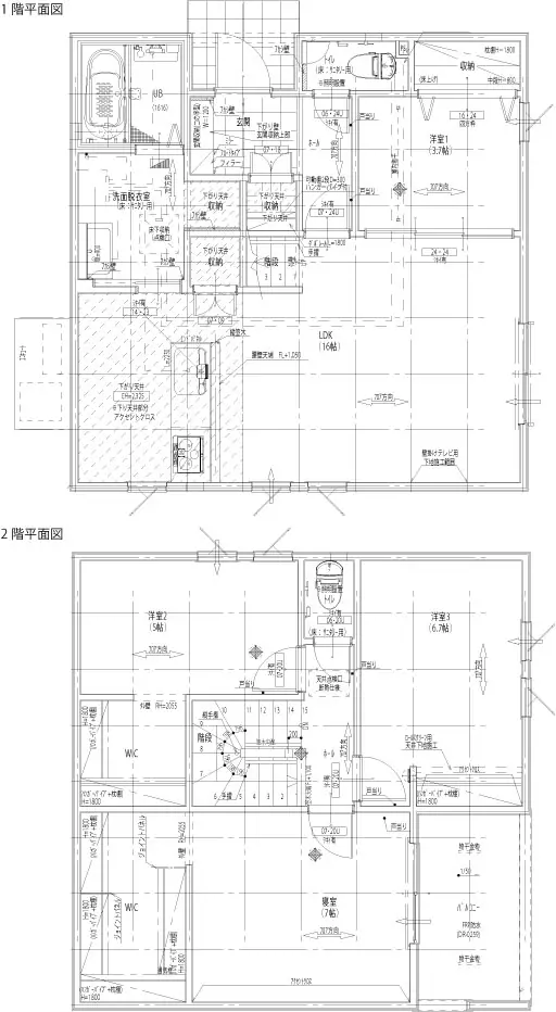 久留米市国分町 新築戸建（全2棟） 間取り図