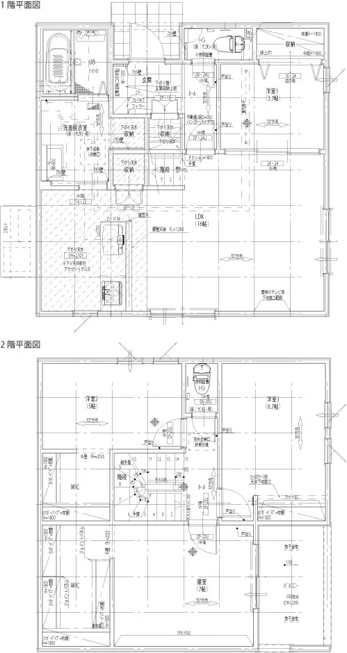 久留米市荒木町荒木 新築戸建（全2棟） 間取り図