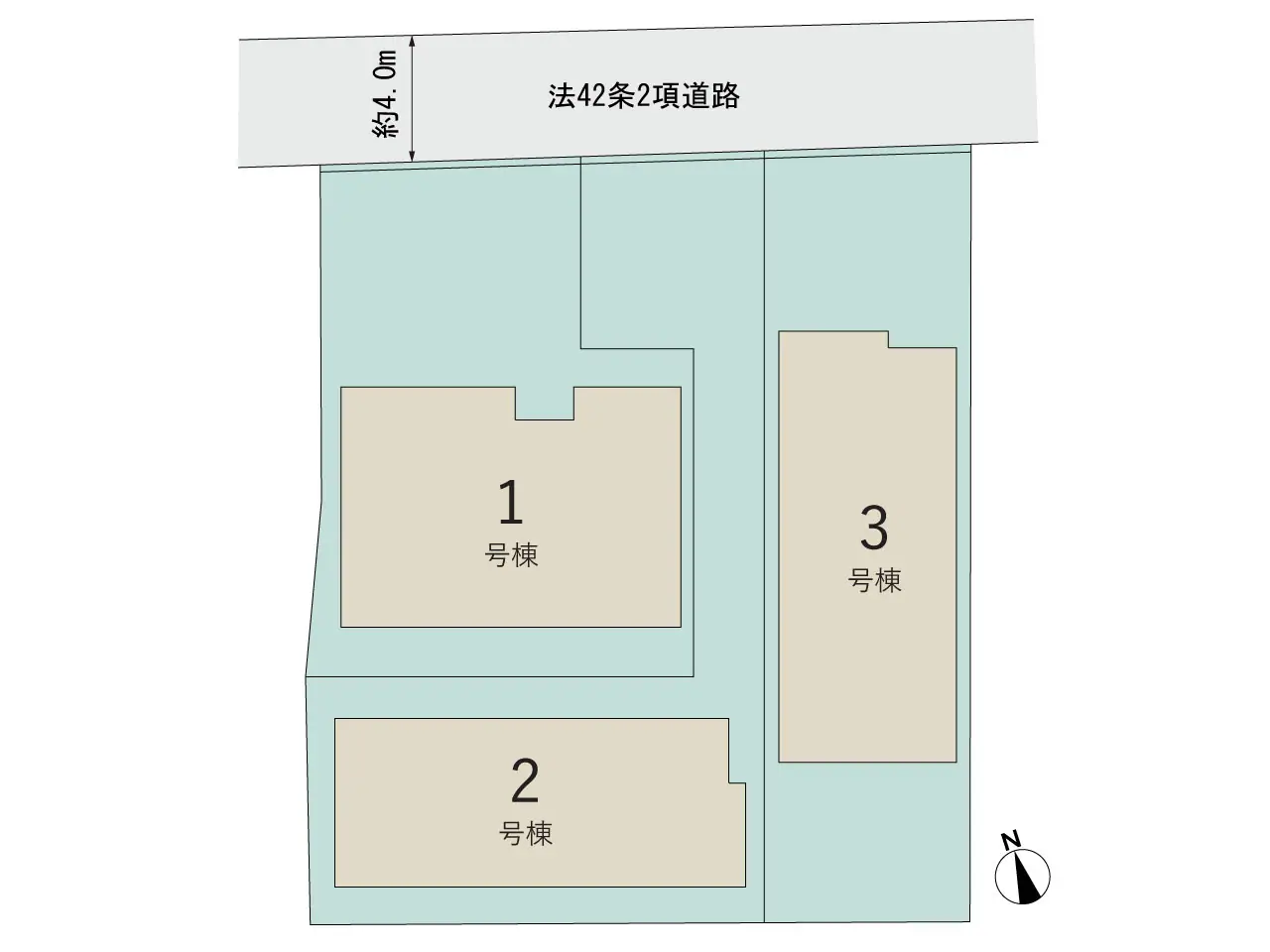 小倉北区寿山町 新築戸建（全3棟） 間取り図