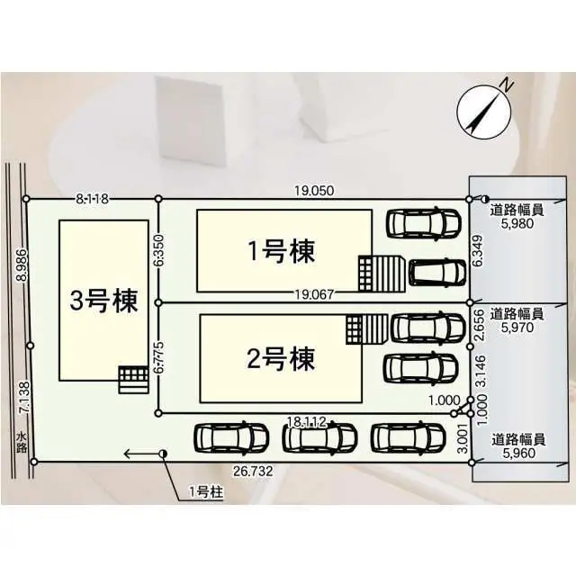 小倉北区井堀4丁目 新築戸建（全3棟） 間取り図