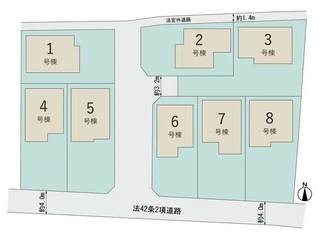 小倉南区東水町 新築戸建（全8棟） 間取り図