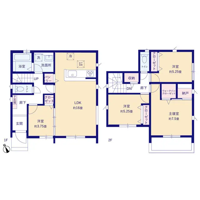 小倉南区徳吉東5丁目 新築戸建（全2棟） 間取り図