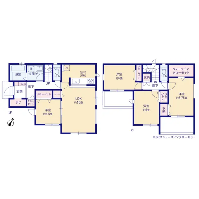 八幡西区光貞台3丁目 新築戸建（全2棟） 間取り図