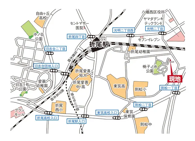 八幡西区東折尾町 新築戸建 間取り図