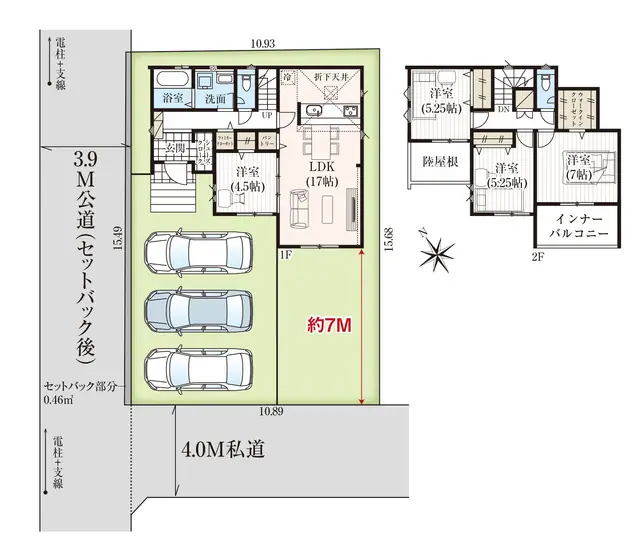八幡西区東折尾町 新築戸建 間取り図