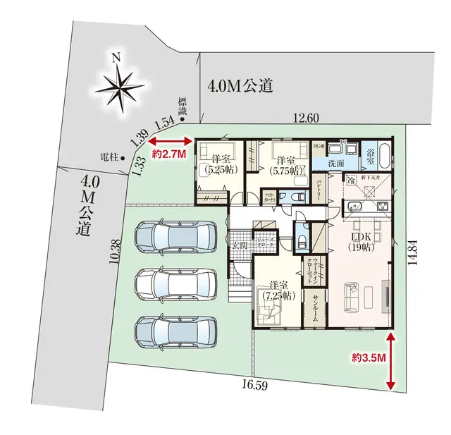 八幡西区春日台2丁目 新築戸建 間取り図