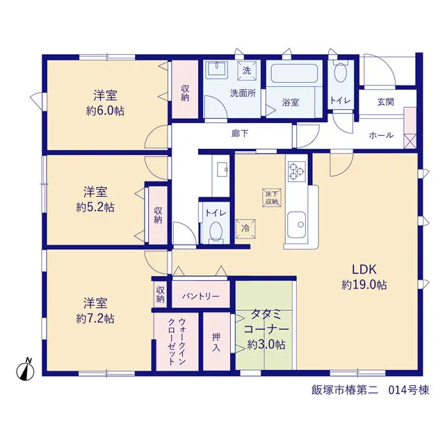 飯塚市椿字ショヲブノ下 新築戸建（全18棟） 間取り図