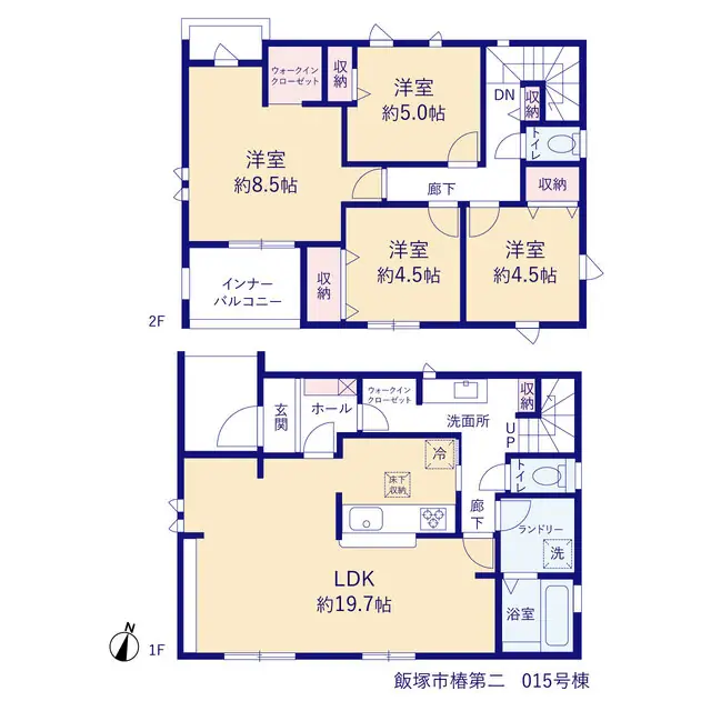 飯塚市椿字ショヲブノ下 新築戸建（全18棟） 間取り図