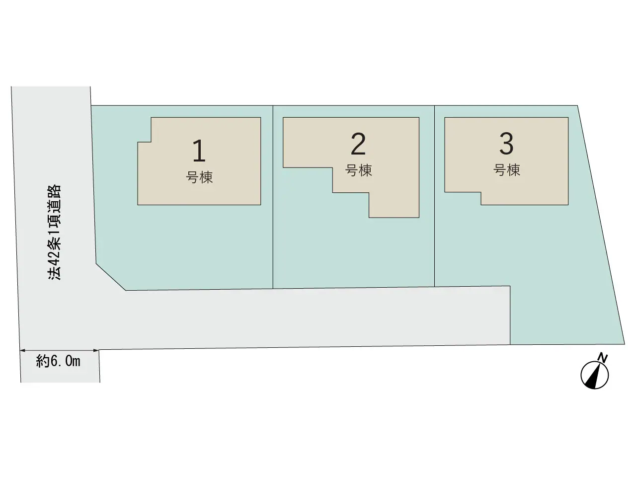 朝倉市頓田柿添 新築戸建（全3棟） 間取り図