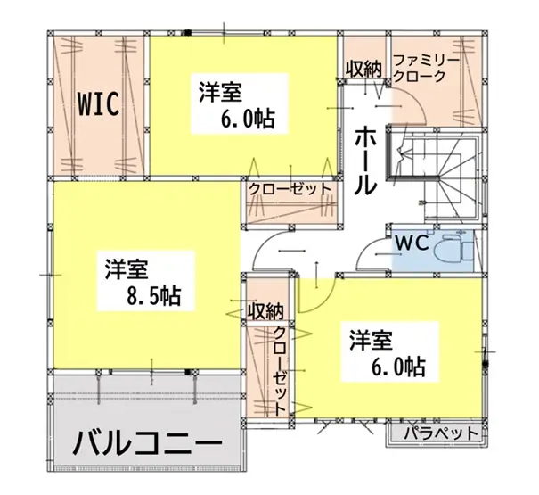 門司区大里戸ノ上2丁目 新築戸建 間取り図