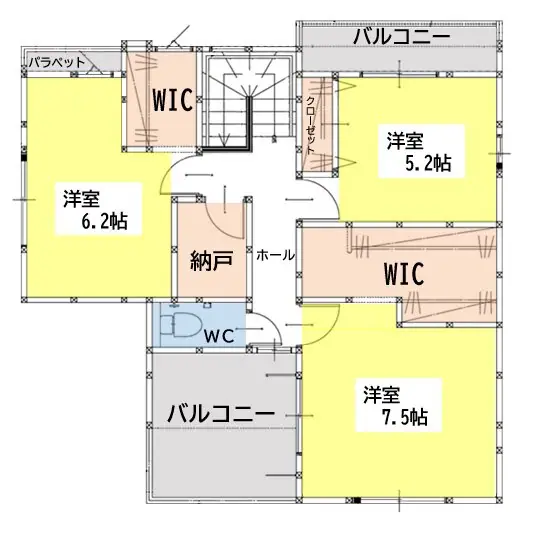 若松区今光1丁目 新築戸建 間取り図