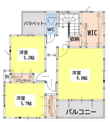 若松区今光1丁目 新築戸建 間取り図
