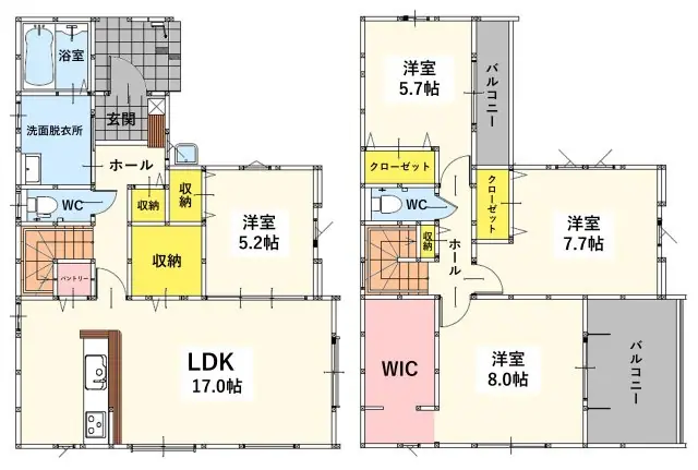 若松区高須東4丁目 新築戸建 間取り図