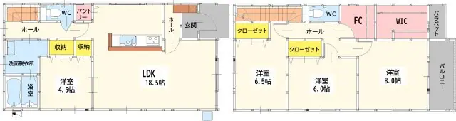 戸畑区千防3丁目 新築戸建 間取り図