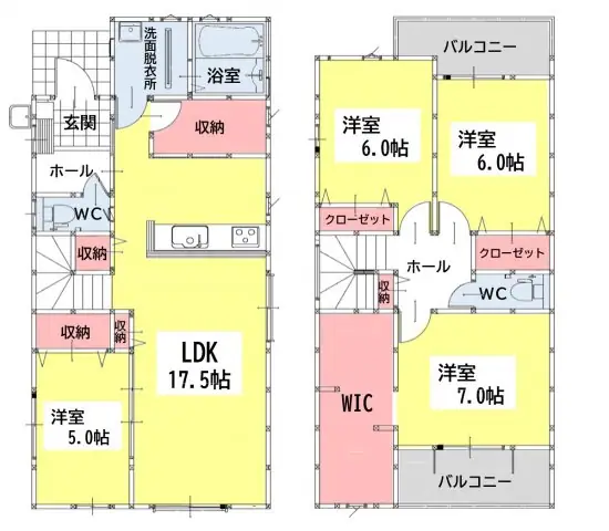 小倉北区片野新町2丁目 新築戸建 間取り図