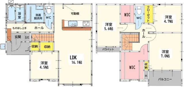 小倉北区黒住町 新築戸建 間取り図