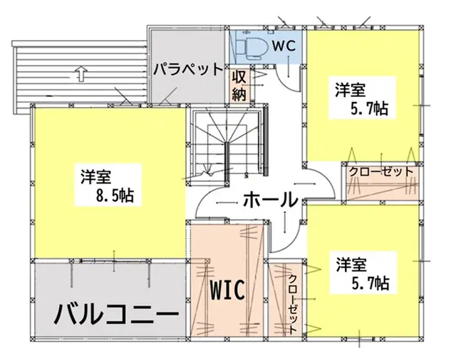 小倉北区東篠崎1丁目 新築戸建 間取り図
