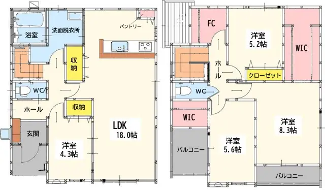 小倉南区湯川新町2丁目 新築戸建 間取り図