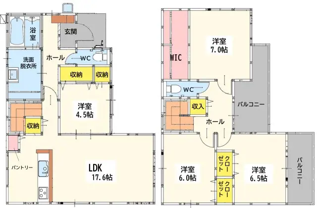 小倉南区下貫3丁目 新築戸建 間取り図