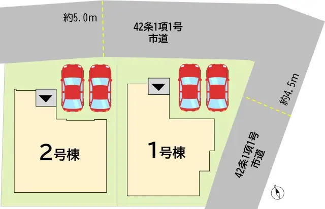 小倉南区下石田2丁目 新築戸建 間取り図