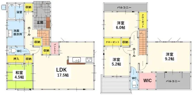 小倉南区津田新町1丁目 新築戸建 間取り図