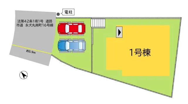 八幡西区永犬丸南町2丁目 新築戸建 間取り図