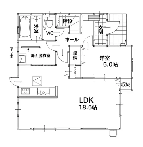 八幡西区下上津役1丁目 新築戸建 間取り図