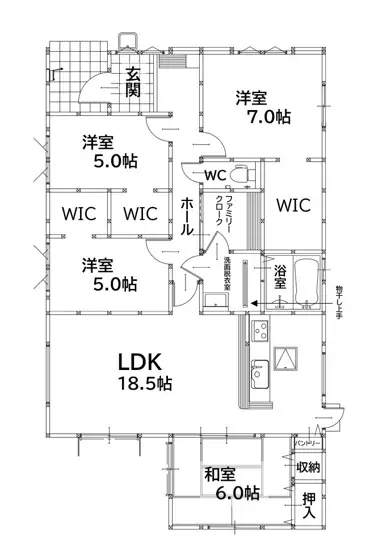 八幡西区馬場山西 新築戸建 間取り図