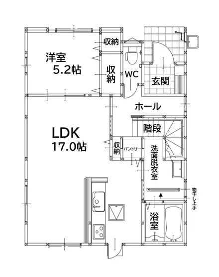 八幡西区馬場山西 新築戸建 間取り図